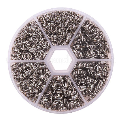 304 Stainless Steel Split Rings Split Rings Outer Diameter 5-8mm for Jewelry Making UK-STAS-PH0004-02-1