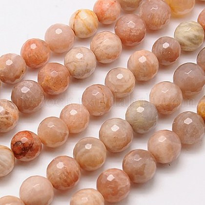 Natural Sunstone Beads Strands UK-G-G542-16mm-14-K-1