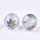 Autumn Theme Electroplate Transparent Glass Beads UK-EGLA-S178-01E-2