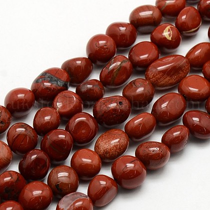 Natural Red Jasper Beads Strands UK-G-L154-08-K-1