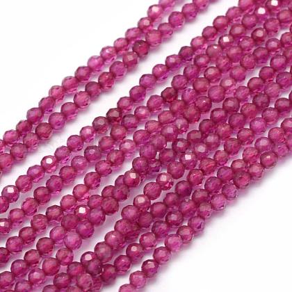 Natural Red Corundum/Ruby Beads Strands UK-G-E411-40-2mm-1