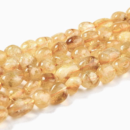 Natural Citrine Beads Strands UK-G-G018-04-1