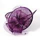 Elegant Dark Violet Fascinators UK for Weddings UK-OHAR-S165-02-1