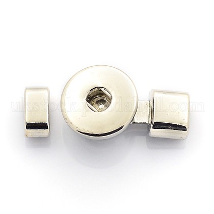 Rectanle Brass with Alloy Snap Leather Cord Clasp Making for Snap Buttons UK-MAK-F005-11-1