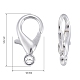 Zinc Alloy Lobster Claw Clasps UK-E107-S-3