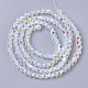 Electroplate Glass Beads Strands UK-EGLA-Q118-3mm-C17-2
