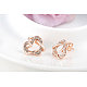 Real Rose Gold Plated Fashion Eco-Friendly Czech Rhinestone Double Heart Winding Alloy Necklaces and Earrings Jewelry Sets UK-SJEW-AA00031-022RG-7