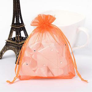 Rectangle Organza Bags with Glitter Sequins UK-OP-UK0004-10x12-04