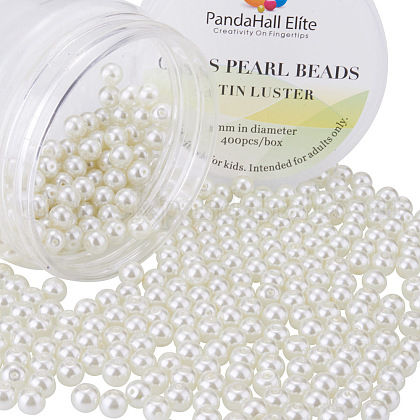 Pearlized Glass Pearl Round Beads UK-HY-PH0001-6mm-011-1