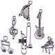 Sets of Musical Instruments Tibetan Style Alloy Pendants UK-TIBEP-PH0004-17AS-4