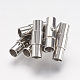 Smooth 304 Stainless Steel Magnetic Screw Clasps UK-STAS-H019-2-K-1