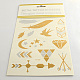Cool Body Art Removable Mixed Shapes Fake Temporary Tattoos Metallic Paper Stickers UK-AJEW-Q081-21-1