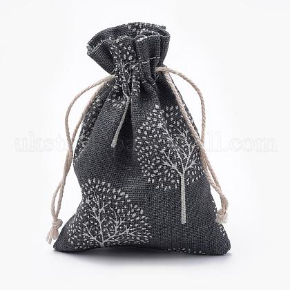 Polycotton(Polyester Cotton) Packing Pouches Drawstring Bags UK-ABAG-T006-A21-1