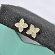 Sparkling Brass Micro Pave Cubic Zirconia Ear Studs&nbsp;UK-EJEW-R071-22G-2