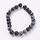 Natural Snowflake Obsidian Beads Strands UK-G-G515-8mm-01-2