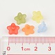 Mixed Color Frosted Transparent Acrylic Flower Beads UK-X-M-PL554-4