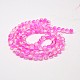 Two Tone Crackle Glass Beads Strands UK-GLAA-F034-10mm-07-K-2
