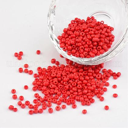 8/0 Opaque Colours Round Glass Seed Beads UK-X-SEED-A010-3mm-45-1