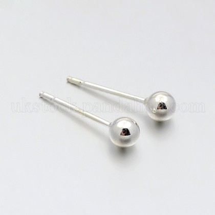 Sterling Silver Ear Studs UK-STER-O013-02-K-1