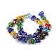 Handmade Millefiori Glass Heart Bead Strands UK-X-LK-P017-06-4