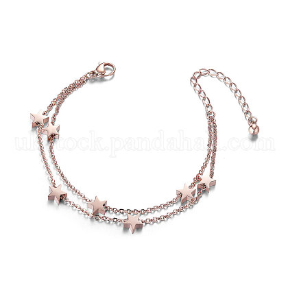 SHEGRACE Chic Titanium Steel Multi-strand Bracelets UK-JB265B-1