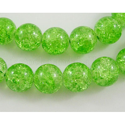 Crackle Glass Beads Strands UK-GGC10mm007-K-1