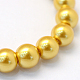 Baking Painted Pearlized Glass Pearl Round Bead Strands UK-HY-Q330-8mm-31-2