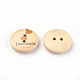 2-Hole Printed Wooden Buttons UK-WOOD-S037-005-2