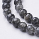 Natural Larvikite/Black Labradorite Beads Strands UK-X-GSR6mmC128-2