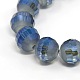 Faceted Rainbow Color Plated Frosted Glass Round Beads Strands UK-EGLA-F080-B03-K-1