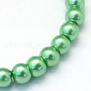 Baking Painted Pearlized Glass Pearl Round Bead Strands UK-HY-Q003-4mm-69