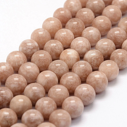 Natural Sunstone Beads Strands UK-G-F364-11-6mm-1
