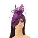 Elegant Dark Violet Fascinators UK for Weddings UK-OHAR-S165-02-4