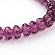 Faceted Rondelle Imitation Austrian Crystal Glass Bead Strands UK-G-PH0009-11-6x4mm-2