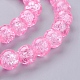 Spray Painted Crackle Glass Beads Strands UK-CCG-Q001-10mm-02-K-3