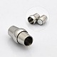 Barrel 304 Stainless Steel Magnetic Clasps UK-STAS-N014-17-5mm-2