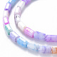 Opaque Baking Painted Crackle Glass Beads Strands UK-EGLA-T008-18I-3