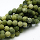 Round Frosted Natural TaiWan Jade Bead Strands UK-G-M248-12mm-02-2