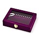 Wooden Rectangle Jewelry Boxes UK-OBOX-L001-05D-1