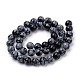 Natural Snowflake Obsidian Beads Strands UK-G-S259-20-8mm-2