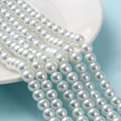 Glass Pearl Beads Strands UK-HY-8D-B01-1