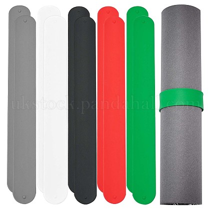 Nbeads 10Pcs 5 Colors Silicone Covered Iron Flip Wraps Holder Clips UK-BJEW-NB0001-04-1
