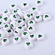 Opaque Acrylic Heart Letter Beads UK-X-SACR-Q126-07-2