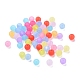 6mm Mixed Transparent Round Frosted Acrylic Ball Bead UK-X-FACR-R021-6mm-M-1
