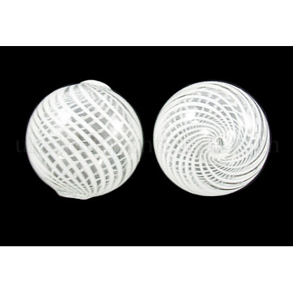 Handmade Blown Glass Globe Beads UK-DH003Y-50mm-11-1