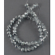 Electroplate Glass Beads Strands UK-EGLA-R335-2-K-1