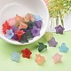 Mixed Color Transparent Acrylic Frosted Flower Beads UK-X-PLF018-3