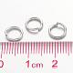 Platinum Plated Brass Round Open Jump Rings for Jewelry DIY&nbsp;UK-X-JRC7mm-NF-3