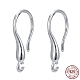 Rhodium Plated 925 Sterling Silver Earring Hooks UK-STER-K168-101P-1