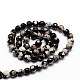 Faceted Natural Agate Round Beads Strands UK-G-E319C-6mm-06-2